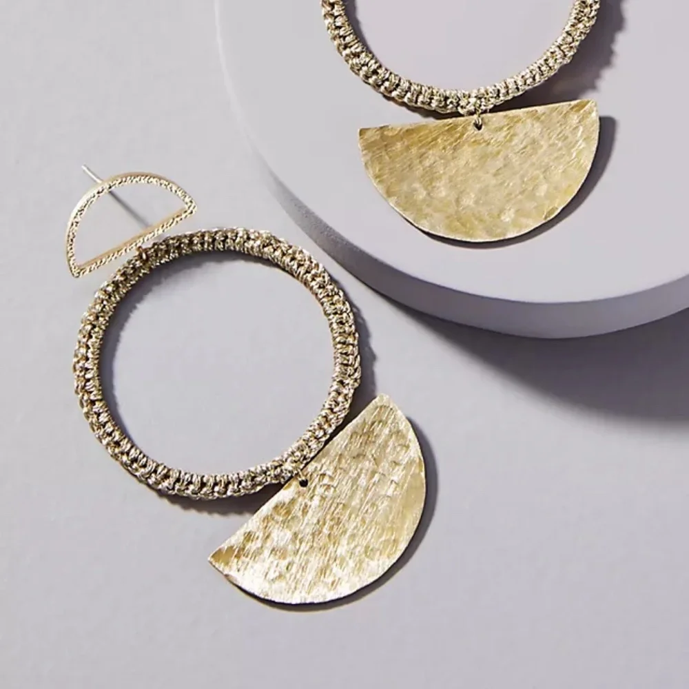 Anthropologie Caitlin Crocheted Drop Earrings - Picture 2 of 4